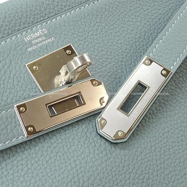 HERMES エルメス ハンドバッグ ケリー28 内縫い シエル トゴ シルバー金具 新品