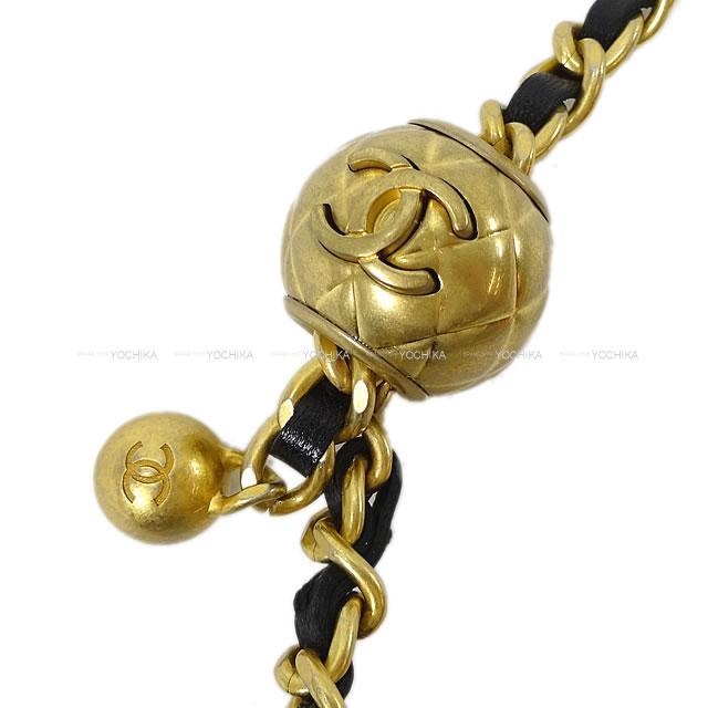 年 クルーズライン 新作 Chanel シャネル マトラッセ ココボール フォン カード チェーンショルダー ポーチバッグ 黒 ラムスキン ゴールド金具 Ap1448 新品