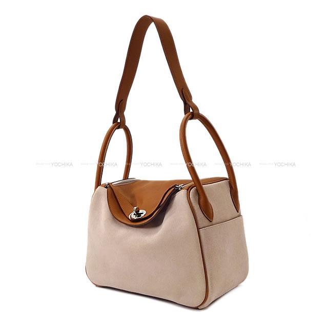 HERMES エルメス ショルダーバッグ リンディ26 ゴールド/グリシーヌ スイフト/グリズリー シルバー金具 新品未使用