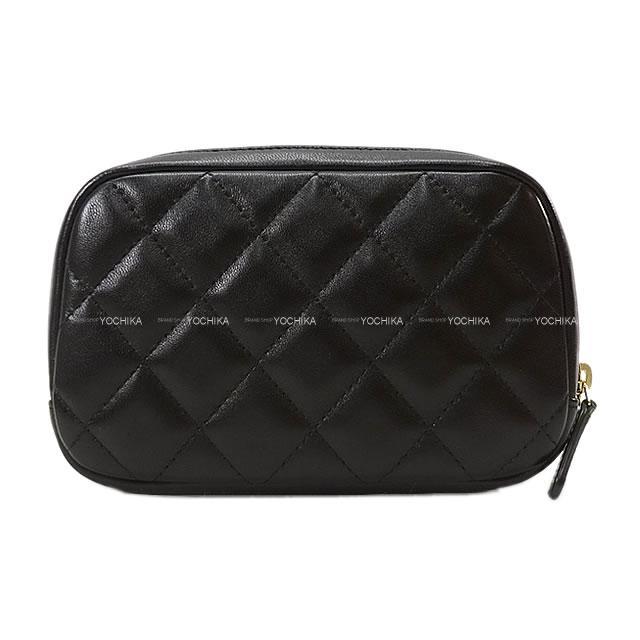 CHANEL シャネル マトラッセ カメラ コスメ ポーチ 黒(ブラック)