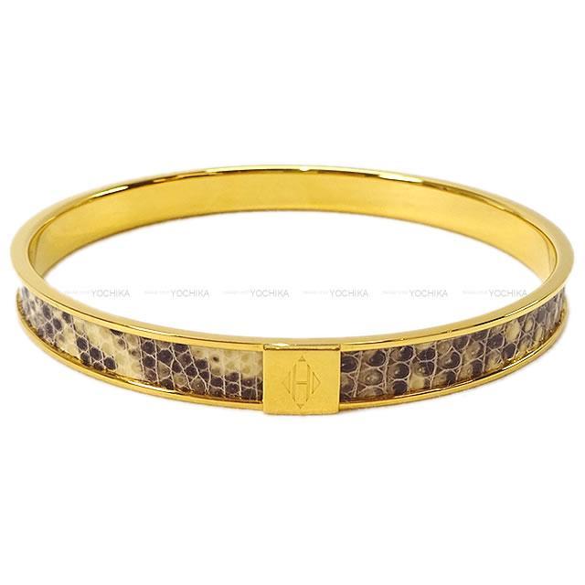 HERMES エルメス ブレスレット "Kawaii 07" #S オンブレ リザード ゴールド金具 新品未使用