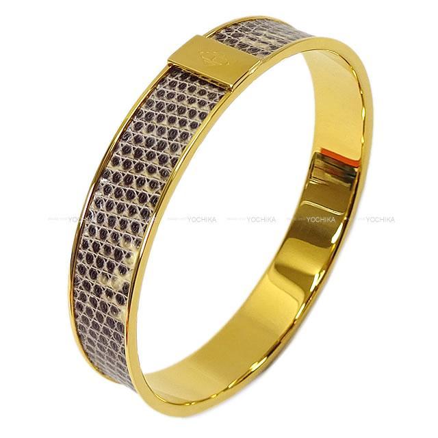 HERMES エルメス ブレスレット "Kawaii 12" #S オンブレ リザード ゴールド金具 新品未使用