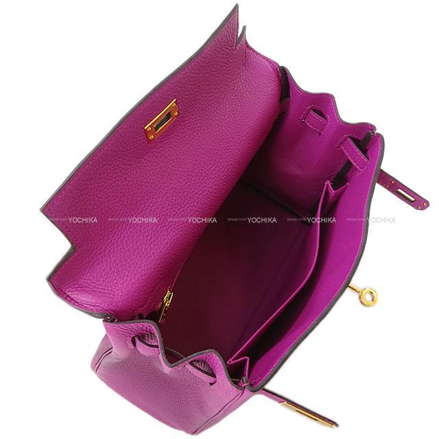 HERMES エルメス ハンドバッグ ケリー25 内縫い ローズパープル トゴ ゴールド金具 新品