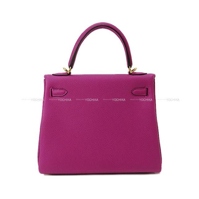 HERMES エルメス ハンドバッグ ケリー25 内縫い ローズパープル トゴ ゴールド金具 新品
