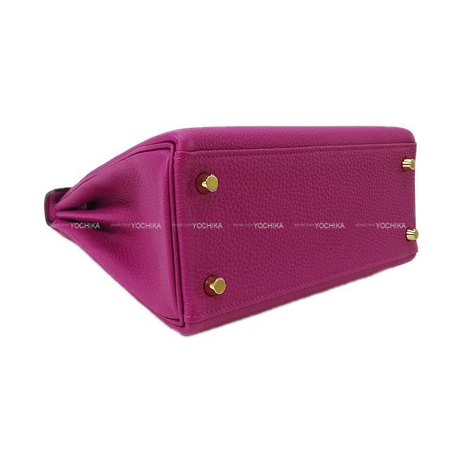 HERMES エルメス ハンドバッグ ケリー25 内縫い ローズパープル トゴ ゴールド金具 新品