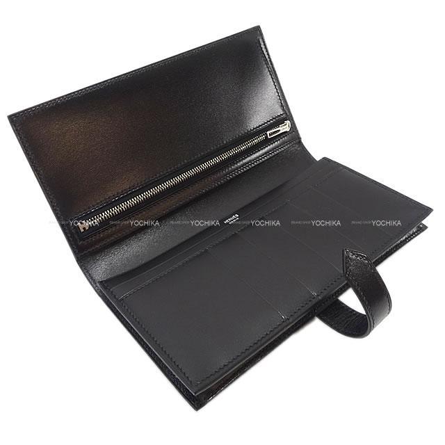 HERMES エルメス 長財布 ベアンスフレ 黒(ブラック) ボックスカーフ  