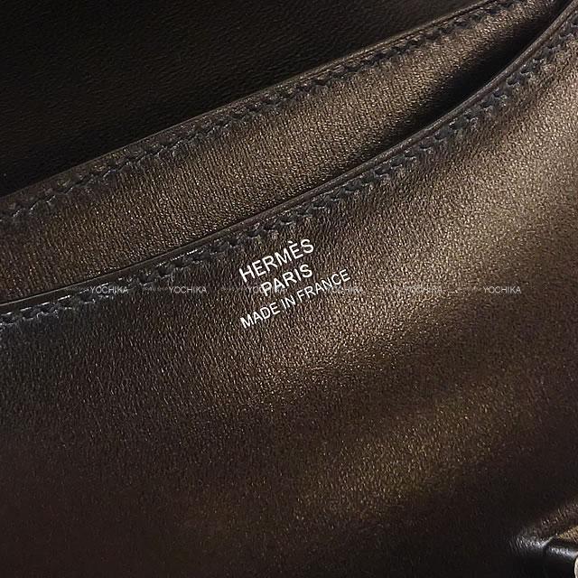 HERMES エルメス ショルダーバッグ コンスタンス3 ミニ 18 黒(ブラック) ボックスカーフ シルバー金具 新品