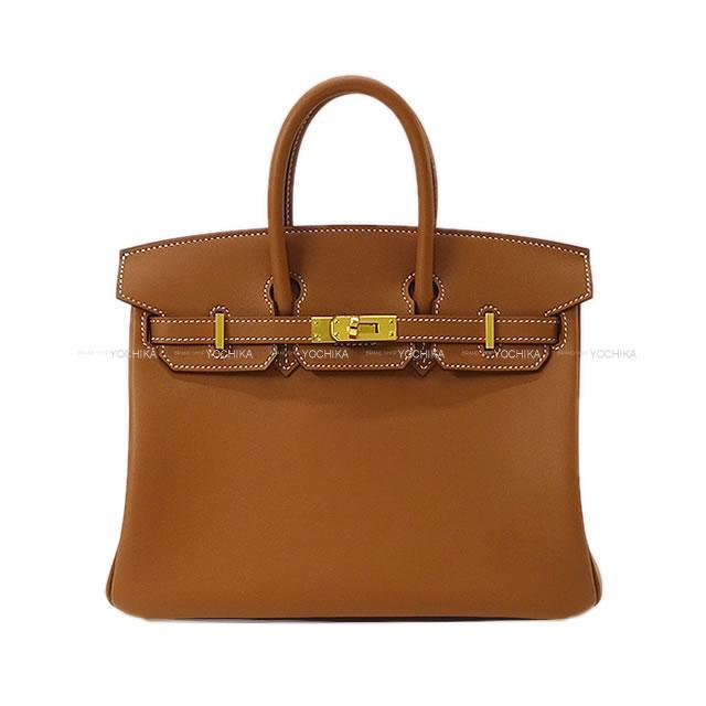 HERMES エルメス ハンドバッグ バーキン25 ゴールド スイフト ゴールド金具 新品