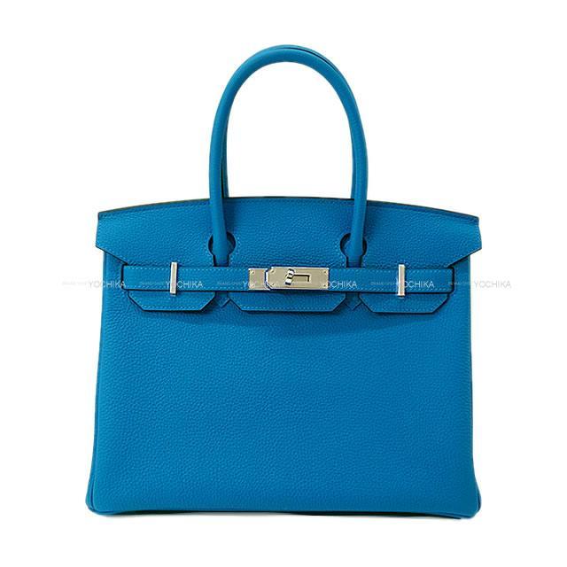 HERMES エルメス ハンドバッグ バーキン30 ブルーザンジバル トゴ シルバー金具 新品