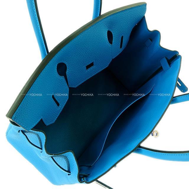 HERMES エルメス ハンドバッグ バーキン30 ブルーザンジバル トゴ シルバー金具 新品