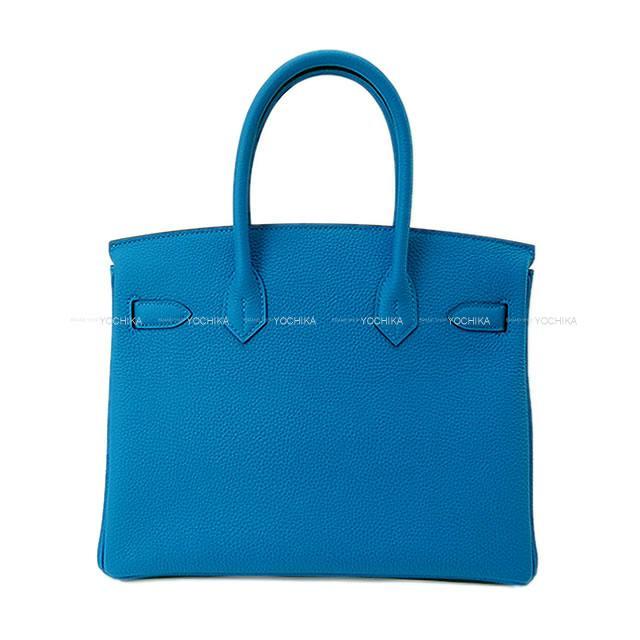 HERMES エルメス ハンドバッグ バーキン30 ブルーザンジバル トゴ シルバー金具 新品