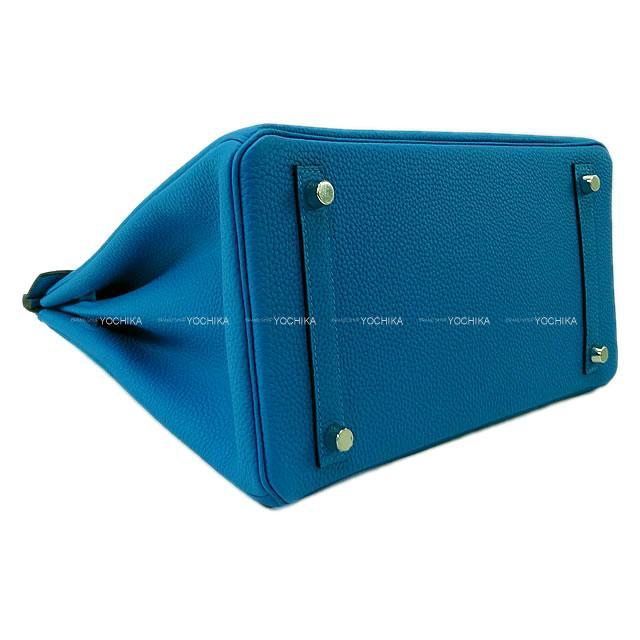 HERMES エルメス ハンドバッグ バーキン30 ブルーザンジバル トゴ シルバー金具 新品