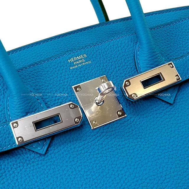 HERMES エルメス ハンドバッグ バーキン30 ブルーザンジバル トゴ シルバー金具 新品