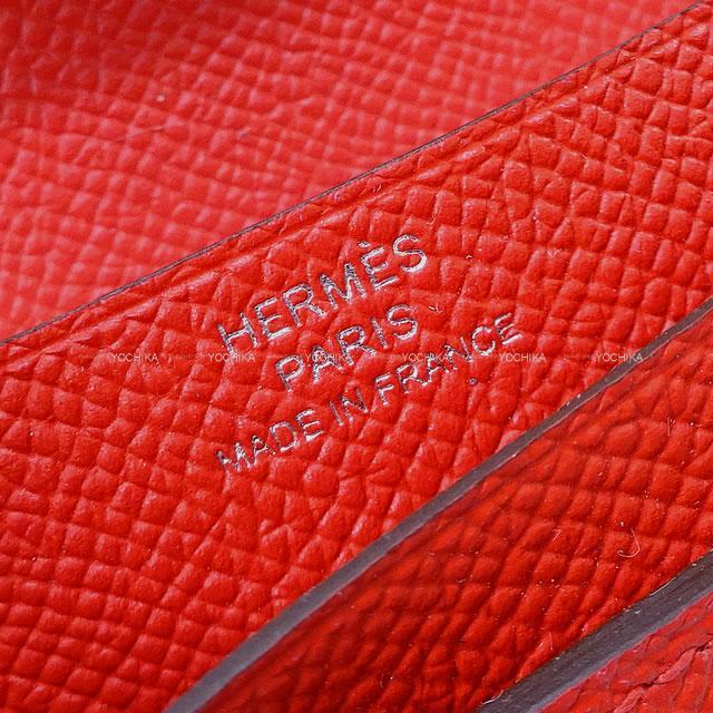 HERMES エルメス 長財布 ベアンスフレ ルージュドゥクー エプソン シルバー金具 新品
