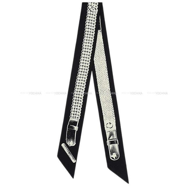 HERMES エルメス スカーフ ツイリー トレゾール ドゥ メドール 黒 