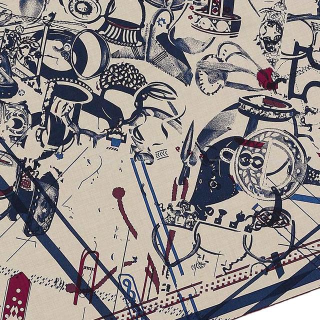HERMES エルメス ショール カレ140 "Concours Detriers Imprimeur Fou" 新品未使用