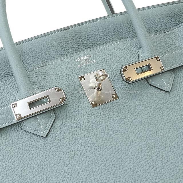 HERMES エルメス ハンドバッグ バーキン40 シエル トゴ シルバー金具 新品