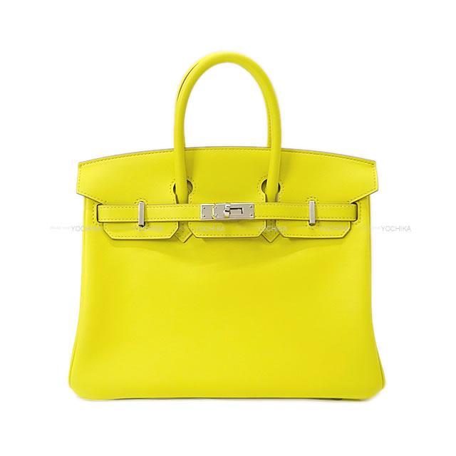 HERMES エルメス ハンドバッグ バーキン25 ライム スイフト シルバー