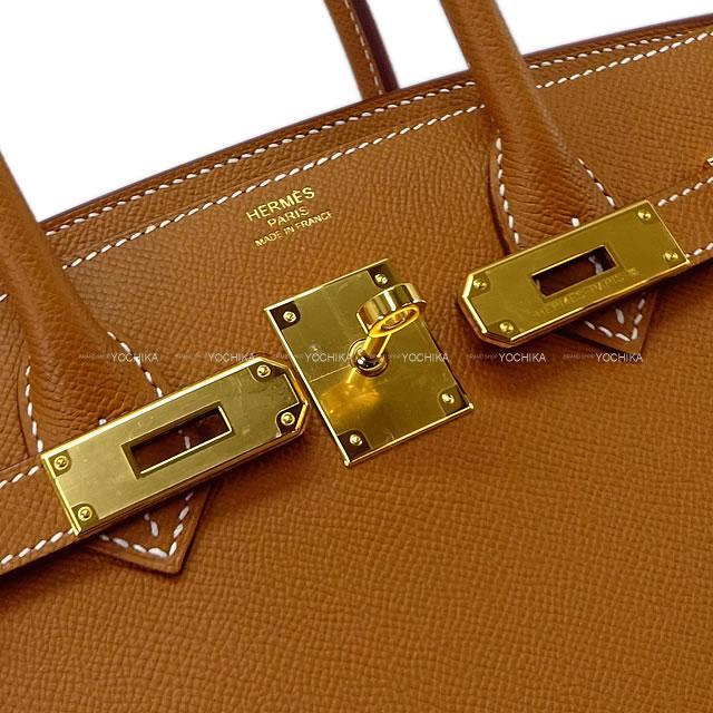 HERMES エルメス ハンドバッグ バーキン30 セリエ 外縫い ゴールド エプソン ゴールド金具 新品
