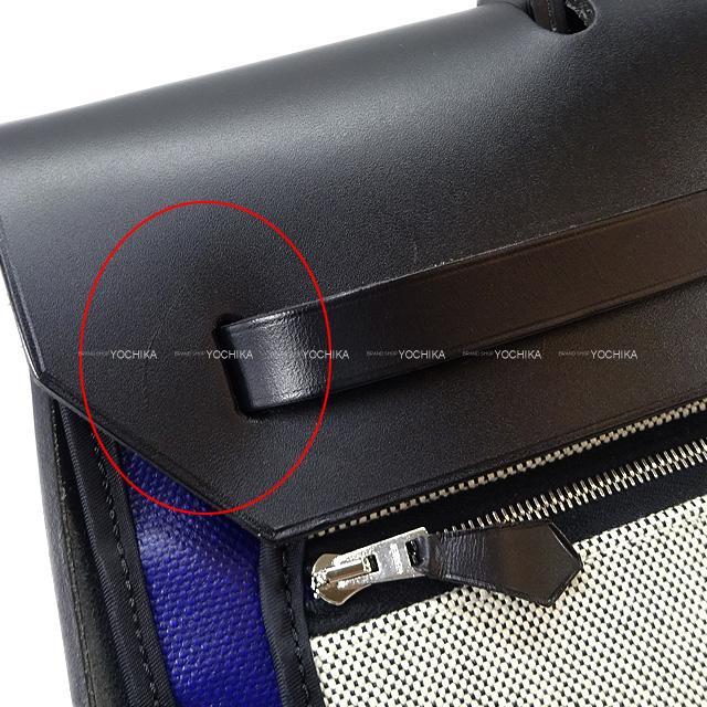 エルメス ショルダーバッグ エールバッグ ジップ 39 ブルーアンクル/黒 トワルHベルリンヌ 新品未使用