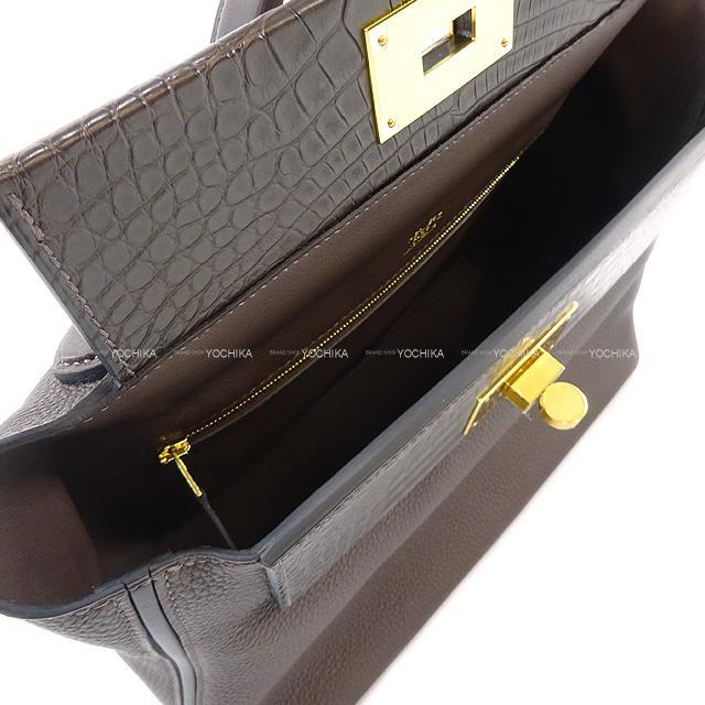 【希少！】エルメス アリゲーター クロコダイル ショルダーバッグ 金具 ブラック エルメス定価 HERMES コンスタンスミニ 黒 ブラック
