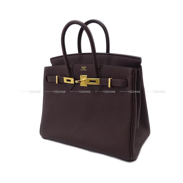 HERMES エルメス ハンドバッグ バーキン25 エベンヌ トゴ ゴールド金具 新品