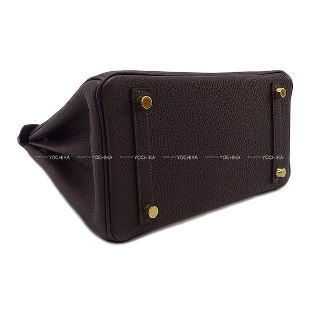 HERMES エルメス ハンドバッグ バーキン25 エベンヌ トゴ ゴールド金具 新品