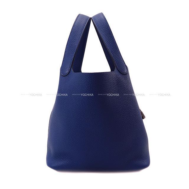 HERMES エルメス ハンドバッグ ピコタンロック 22 MM ブルーサフィール