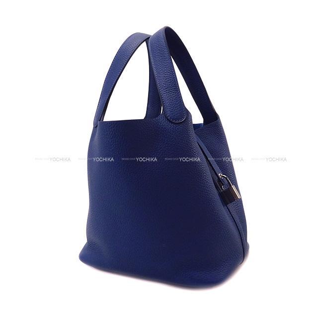 HERMES エルメス ハンドバッグ ピコタンロック 22 MM ブルーサフィール