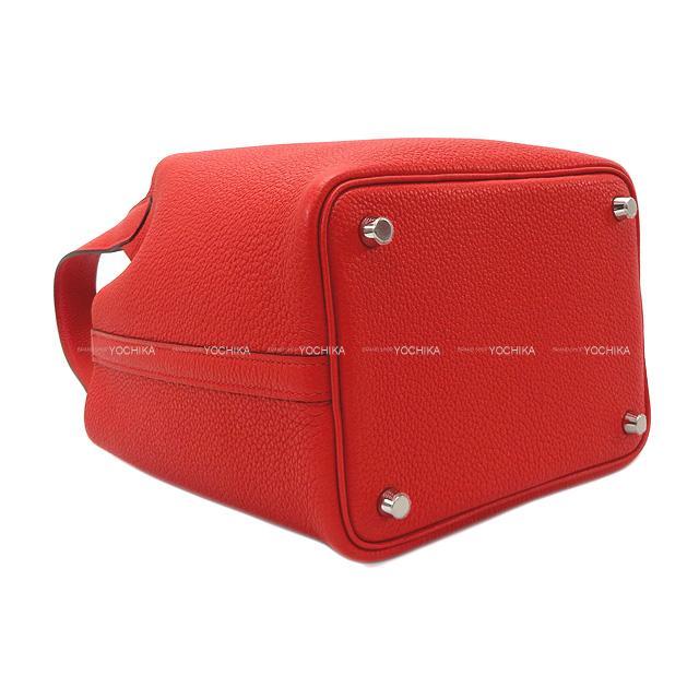 HERMES エルメス ハンドバッグ ピコタンロック 18 PM ルージュドゥクー トリヨンモーリス シルバー金具 新品