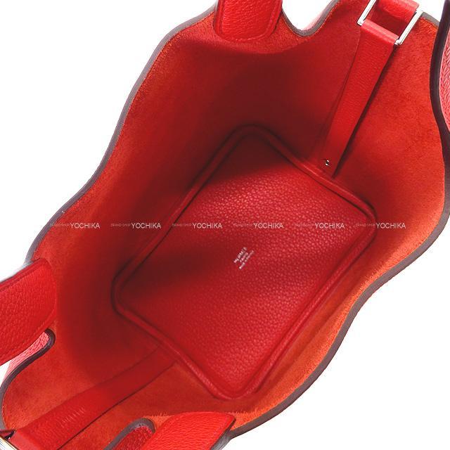 HERMES エルメス ハンドバッグ ピコタンロック 18 PM ルージュドゥクー トリヨンモーリス シルバー金具 新品