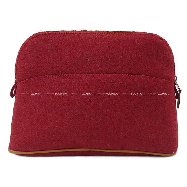 HERMES エルメス "ボリード ウーリー" MM テラコッタ ウール シルバー金具 新品