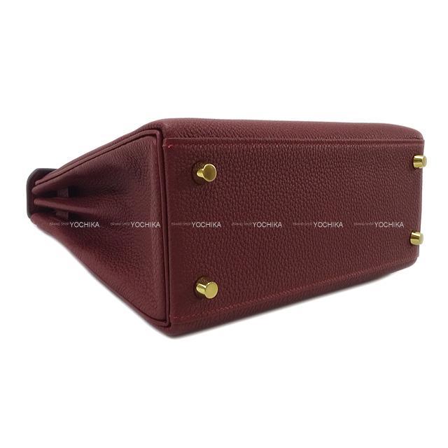 HERMES エルメス ハンドバッグ ケリー25 内縫い ルージュ