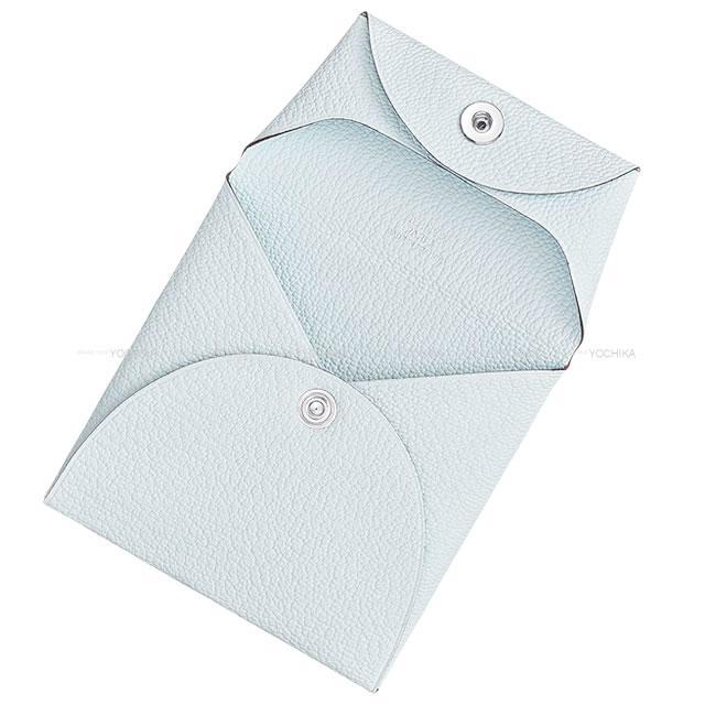 HERMES エルメス バスティア コインケース ブルーブリュム シェーブル シルバー金具 新品