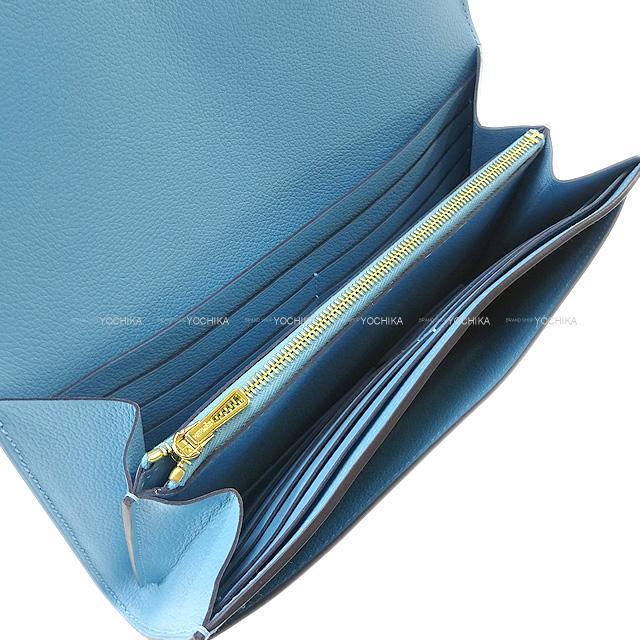 HERMES エルメス 長財布 コンスタンスロング ブルーデュノール エバーカラー ゴールド金具 新品未使用