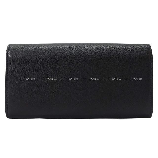 シャネル ココマーク 傘 プリント ファスナー付 フラップ 長財布 黒 ゴートスキン AP0262 新品未使用