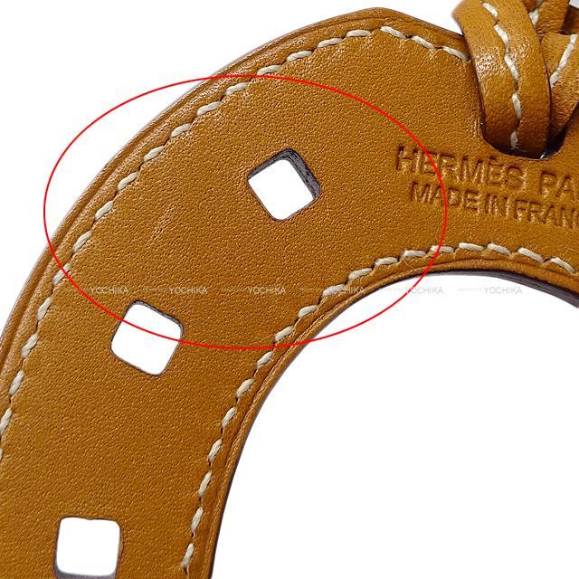 HERMES エルメス バッグチャーム 馬蹄 "パドック" ナチュラルサブレ ヴォーバトラー 展示新品