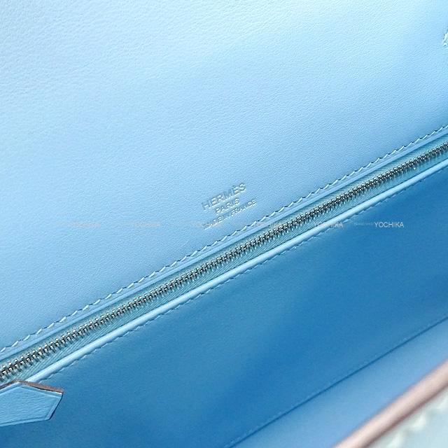 HERMES エルメス ハンドバッグ ケリー28 内縫い ブルーデュ