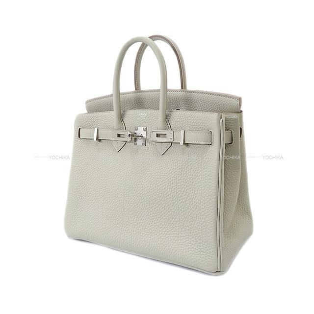 HERMES エルメス ハンドバッグ バーキン25 グリスパール(パールグレー) トゴ シルバー金具 新品未使用
