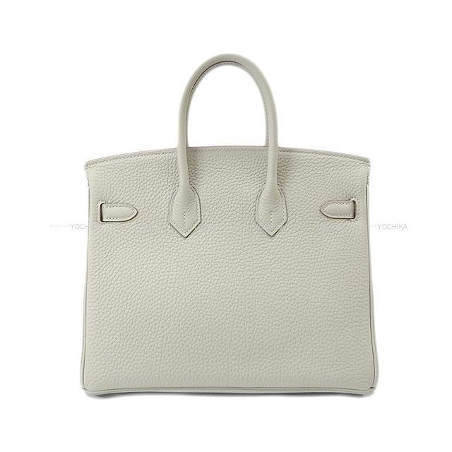 HERMES エルメス ハンドバッグ バーキン25 グリスパール(パールグレー) トゴ シルバー金具 新品未使用