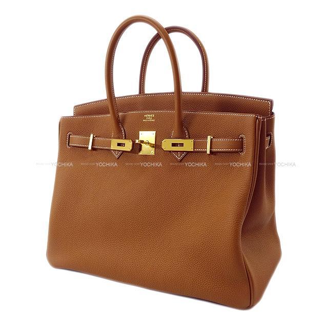 HERMES エルメス ハンドバッグ バーキン35 ゴールド トゴ ゴールド金具