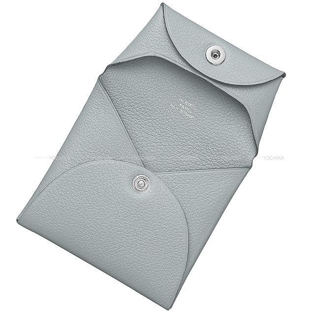 HERMES エルメス コインケース バスティア ブルーグラシエ エバーカラー シルバー金具 新品
