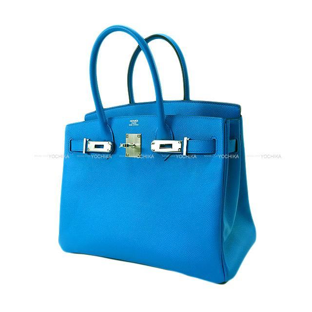 HERMES エルメス ハンドバッグ バーキン30 ブルーフリーダ エプソン シルバー金具 新品