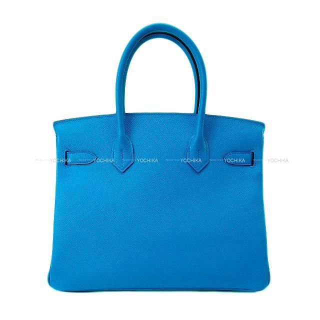 HERMES エルメス ハンドバッグ バーキン30 ブルーフリーダ エプソン シルバー金具 新品