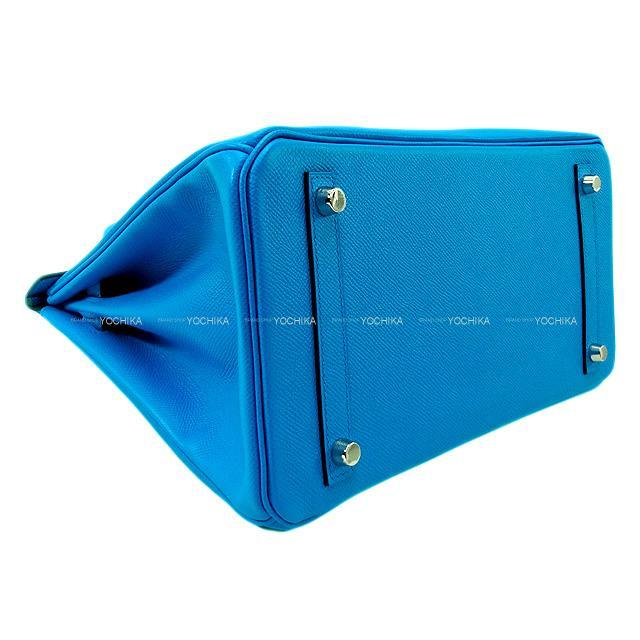 HERMES エルメス ハンドバッグ バーキン30 ブルーフリーダ エプソン シルバー金具 新品