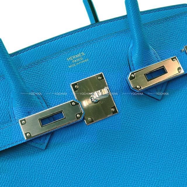 HERMES エルメス ハンドバッグ バーキン30 ブルーフリーダ エプソン シルバー金具 新品