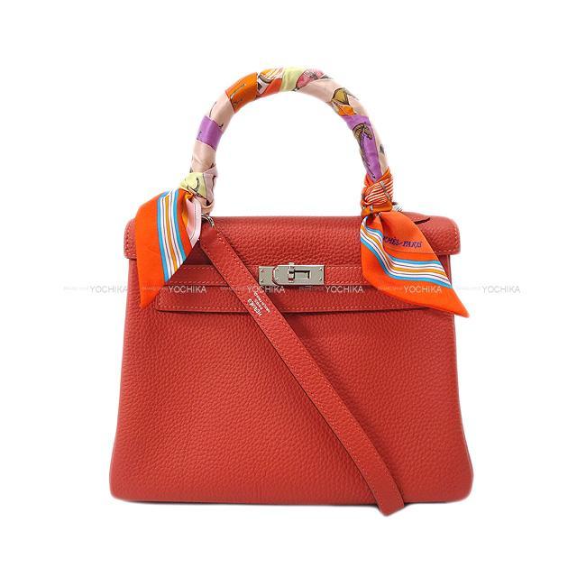 HERMES エルメス ハンドバッグ ケリー25 内縫い ルージュ