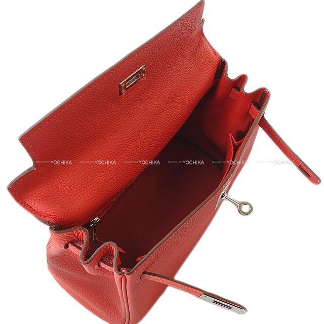 HERMES エルメス ハンドバッグ ケリー25 内縫い ルージュ