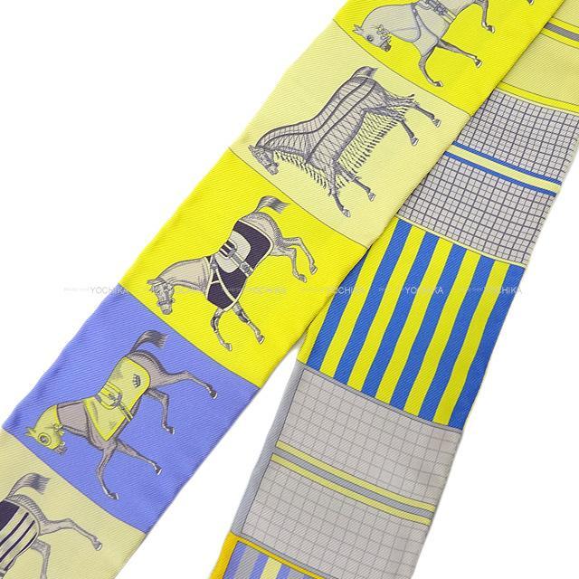 2018春夏 新作 HERMES エルメス ツイリー スカーフ "新・馬着" アブサンXシトロンXヴェールデュー 新品