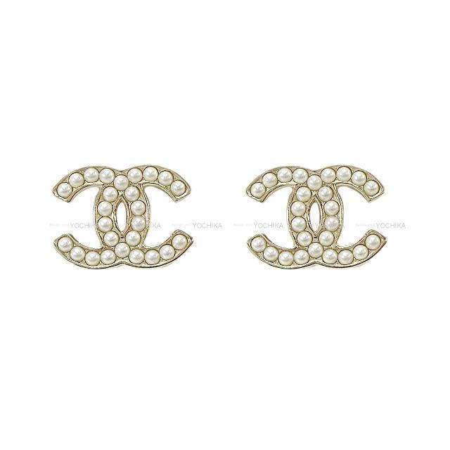 CHANEL シャネル ココマーク フェイクパール ピアス ゴールド AB5837 新品 